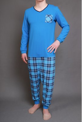 Jednoczęściowa piżama, kombinezon z długimi rękawami i długimi nogawkami jersey