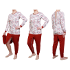 Jednoczęściowa piżama Kombinezon z długimi rękawami i długimi nogawkami z zamkiem w kroku jersey