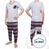 Jednoczęściowa piżama, kombinezon z krótkimi rękawami i krótkimi nogawkami jersey