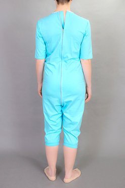 Śpiochy dla seniora - kombinezony dla dorosłych z zamkiem z tyłu nieprzemakalne